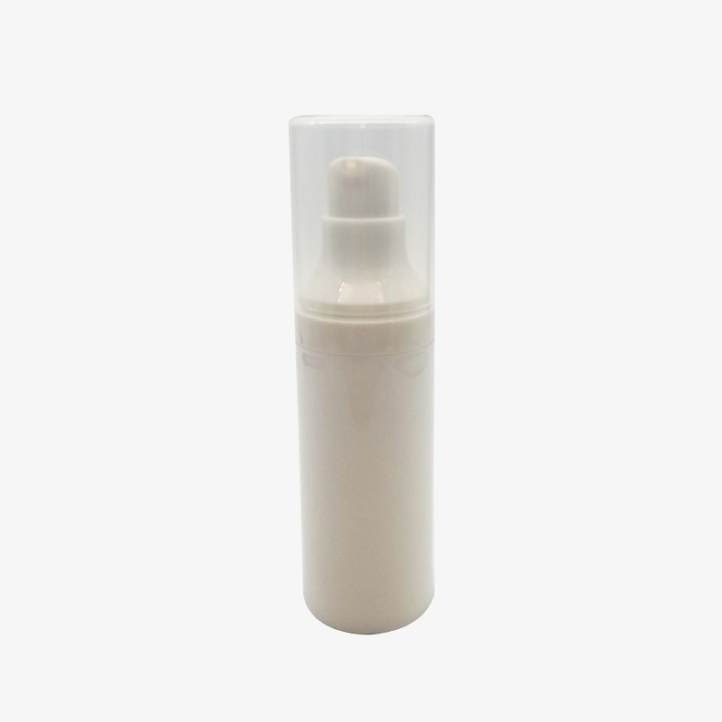 Frasco sem ar de plástico branco de 30 ml